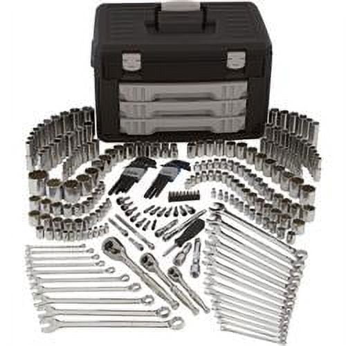 Klutch 48101 Mechanics Tool Set - 245 Piece, 0. 25 inch - 0. 375 & 0. 50 inch Drive