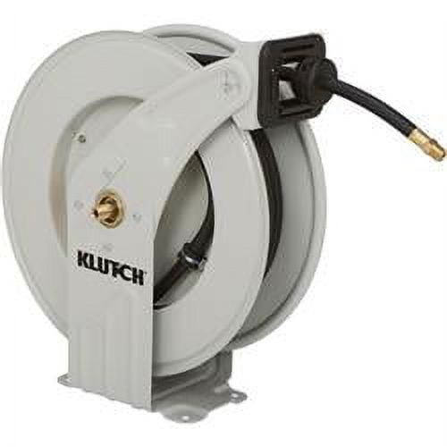 Klutch 49549 Auto Rewind Air Hose Reel with 0. 375 x 50 ft. NBR Rubber