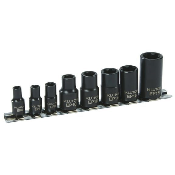 Klutch 8-Pc. External TORX Plus Socket Set