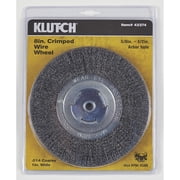 Klutch Crimped Coarse Wire Wheel, 8in. x 5/8in.-11, 4500 RPM