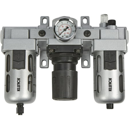 Klutch Air Compressor Filter–Regulator–Lubricator Combo, 1/2in., 106 CFM