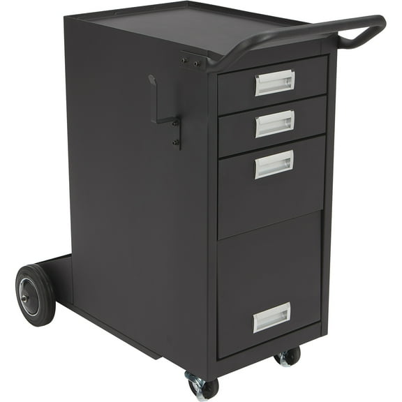 Klutch Deluxe 3-Drawer Welding Cabinet with Enclosed Storage, 35-3/4in.L x 19-3/4in.W x 33-3/4in.H