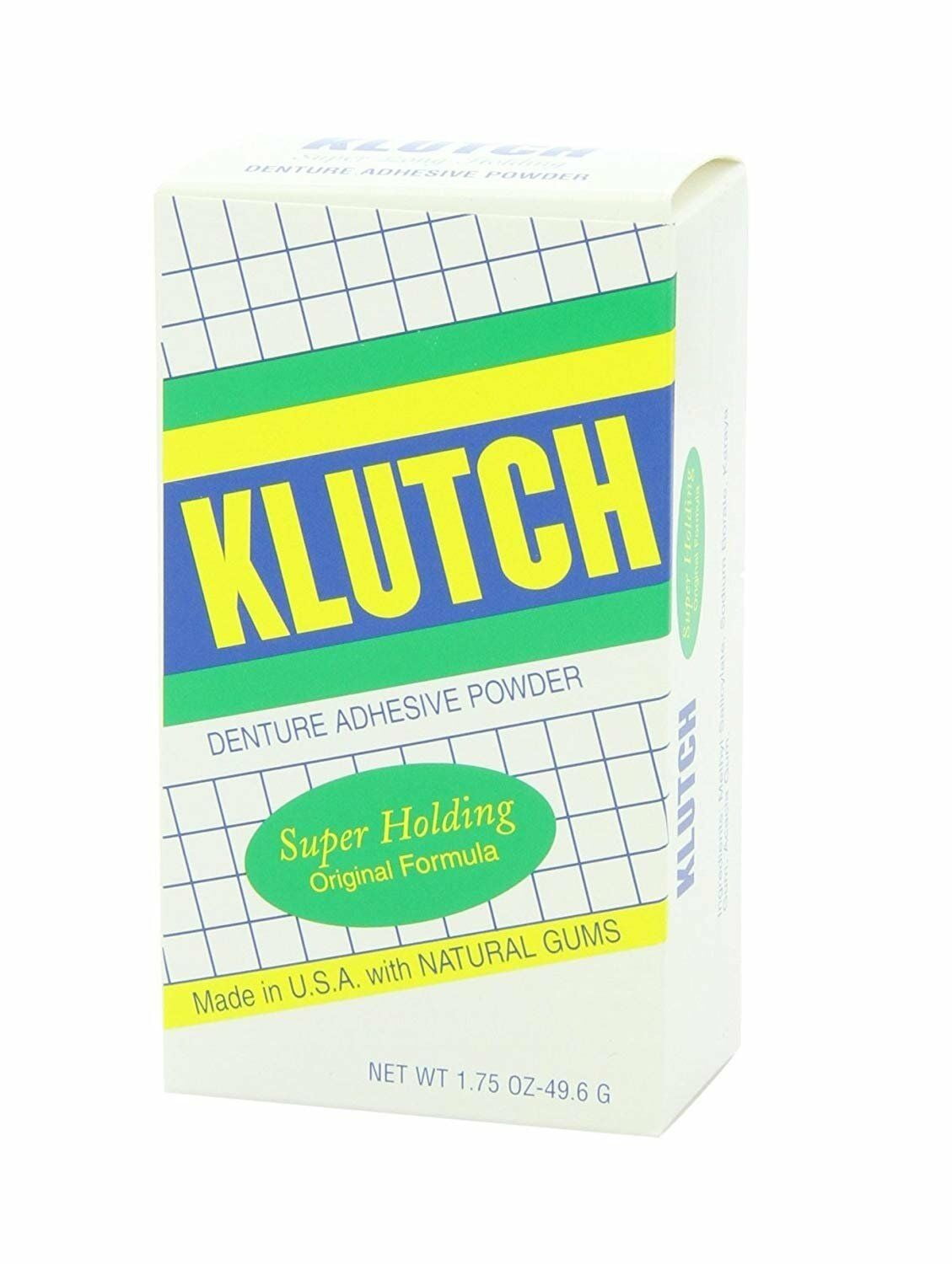 Klutch Denture Adhesive Powder Super Hold 1.75 oz