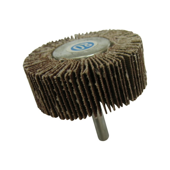 Klutch Flap Wheel, 120 Grit, 1-1/2in. x 1in., 1/4in. Hex Shaft