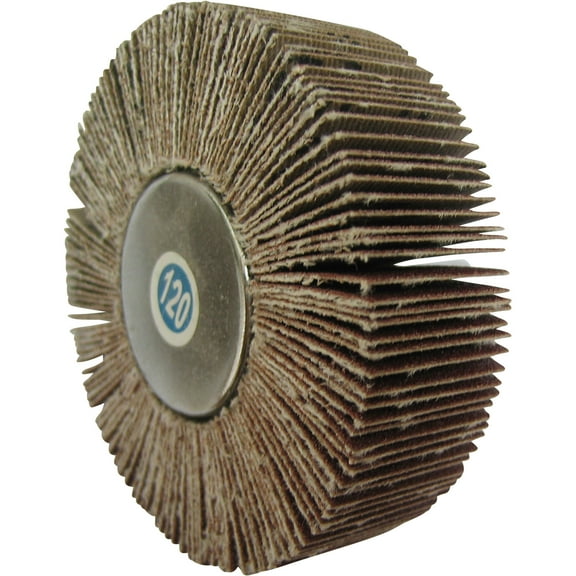 Klutch Flap Wheel, 60 Grit, 3-1/8in. x 1in., 1/4in. Hex Shaft