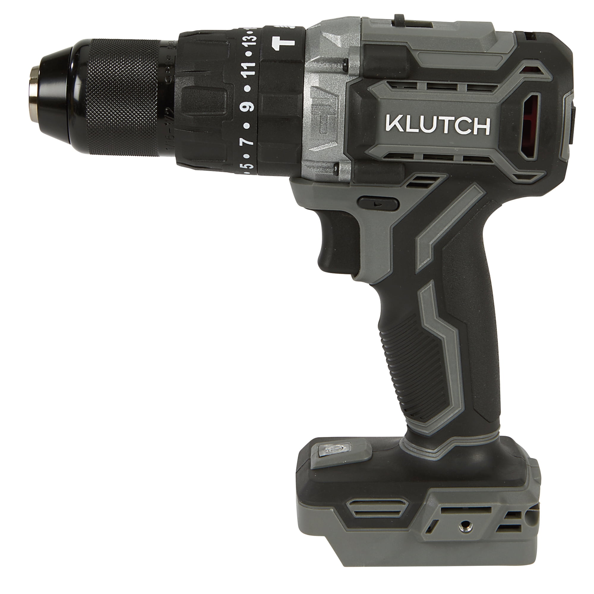 Klutch 1/2in. Hammer Drill/Driver, KLiQ 20V, 440 In./Lbs. Breakaway Torque, Brushless, Cordless, Bare Tool