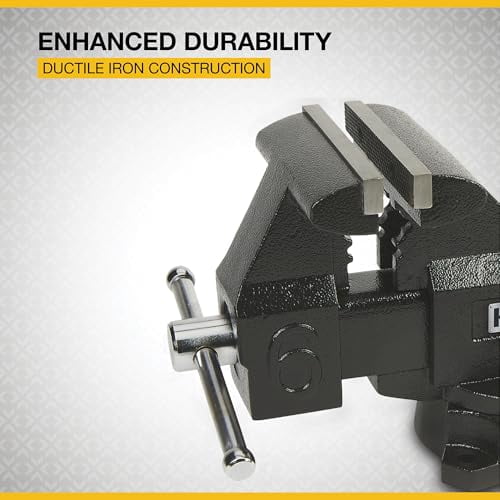 Klutch Heavy-Duty Carbon Steel Bench Vise, 6in. Jaw Width, 6in. Jaw ...