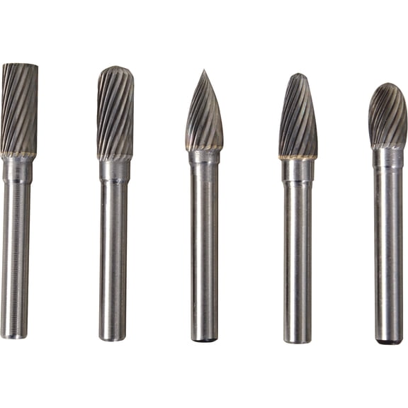 Klutch High-Speed Rotary Multi-Tool File Set, 5-Pc.
