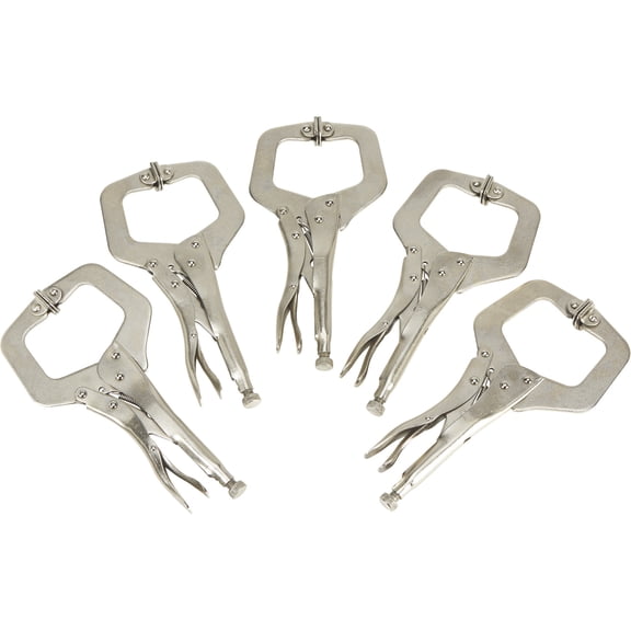 Klutch Locking C-Clamps, 5-Pk., 11in.L