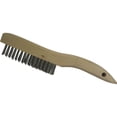 thumbnail image 1 of Klutch Stainless Steel Wire Brush, Wood Handle, 3 x 19 Rows, 12in.L, 1 of 2