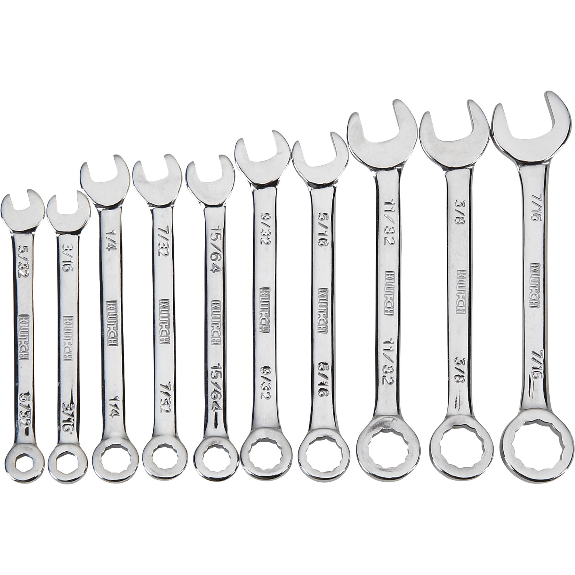 Klutch Mini Wrench Set, 10 Pcs., SAE