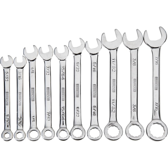 Klutch Mini Wrench Set, 10 Pcs., SAE