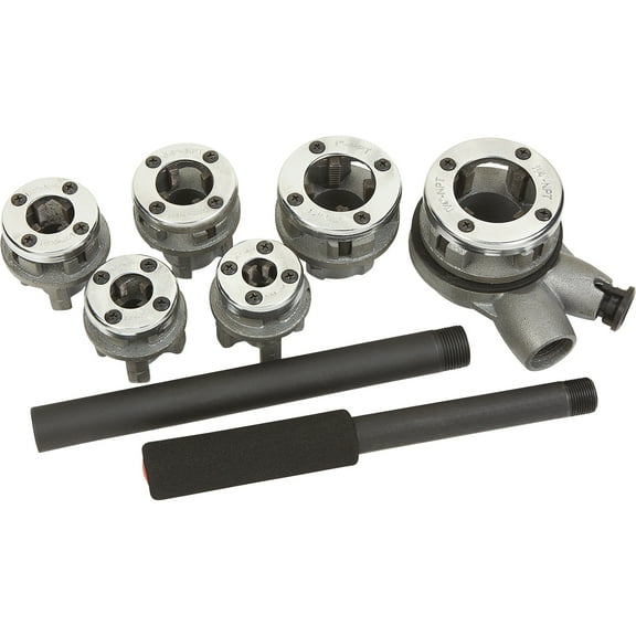 Klutch Pipe Threader Set, 8-Pc., SAE