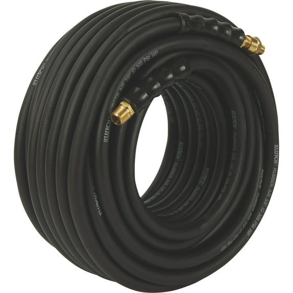 Klutch Rubber Air Hose, 3/8in. x 100ft., 300 PSI