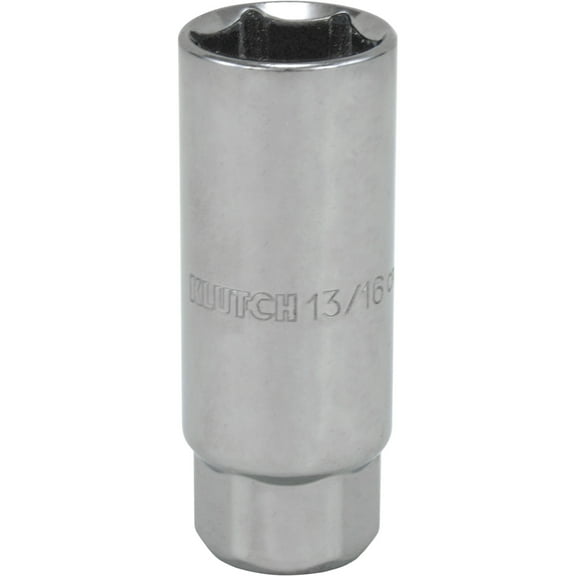 Klutch Spark Plug Socket, 13/16in., 3/8in.-Drive