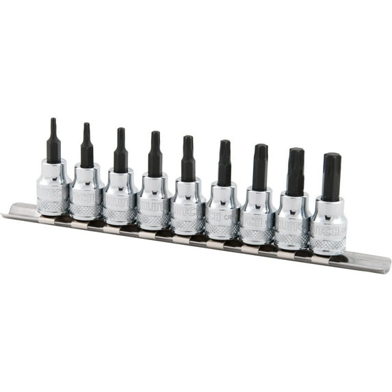 Klutch Star Socket Bit Set, 9-Pc.