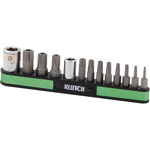 Klutch Tamper-Resistant Star Bit Set, 13-Pc.