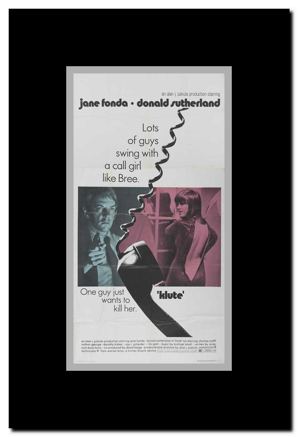 Klute Framed Movie Poster