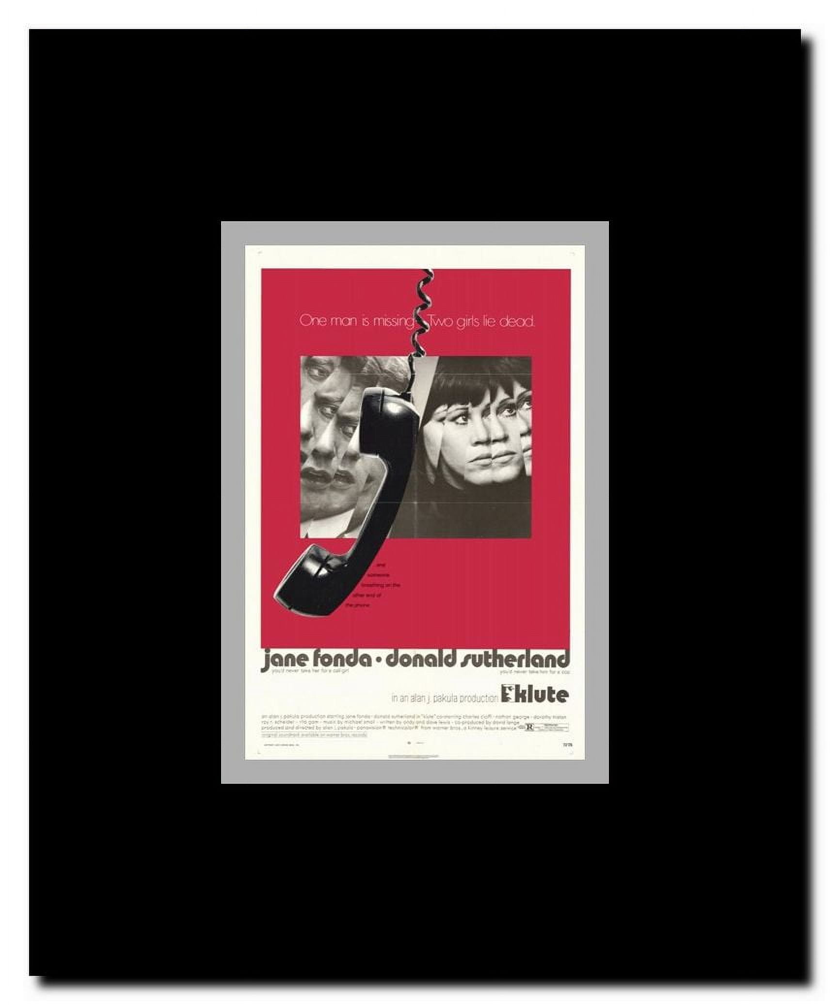 Klute Framed Movie Poster