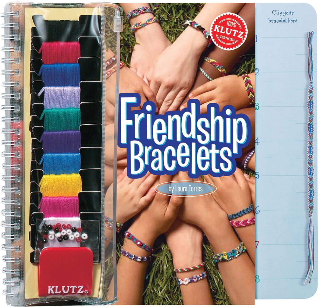New KLUTZ Friendship Bracelets kit instruction book beads 10 floss skeins  gift | eBay
