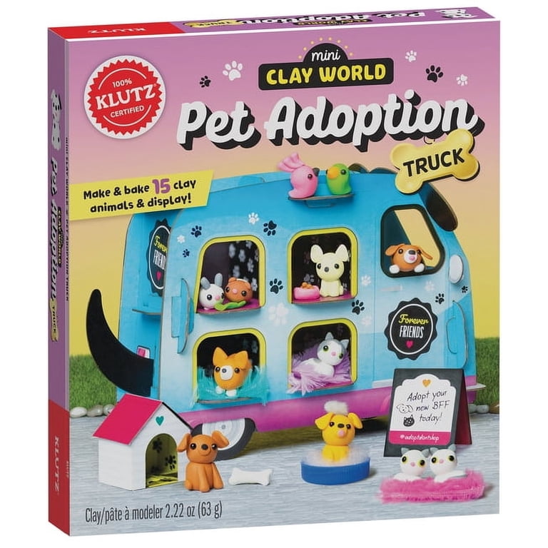 Klutz Mini Clay World Pet Adoption Truck Craft Kit, 15 Piece