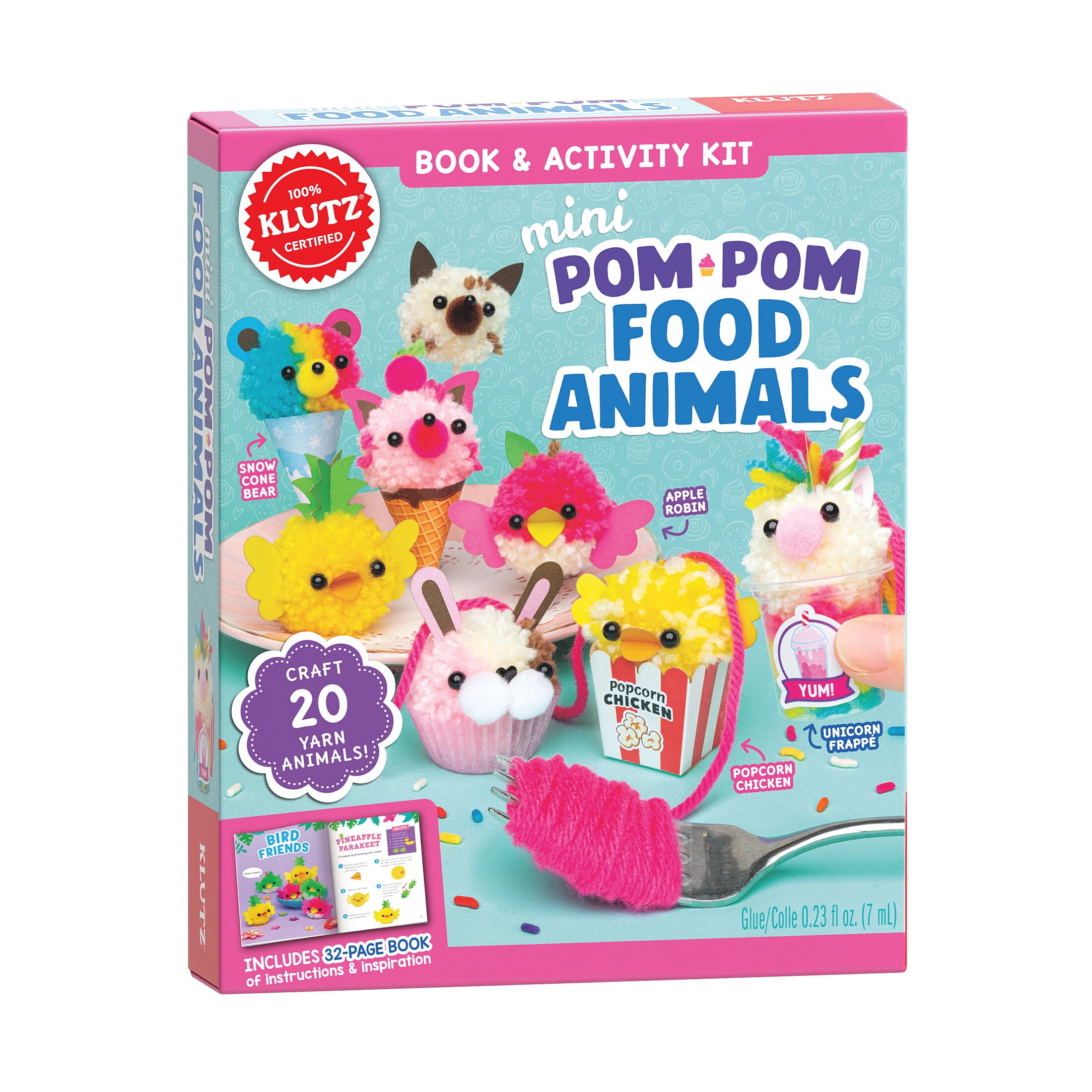 pompon出品 Klutz Mini Pom-Pom Food Animals - Walmart.com