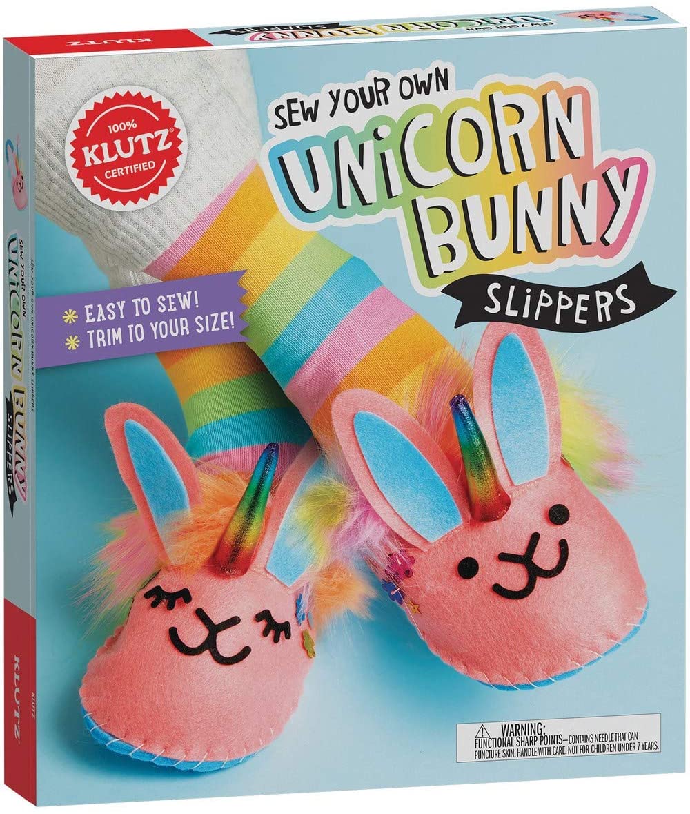 Klutz Sew Your Own Unicorn Bunny Slippers Craft Kit - image 1 of 3