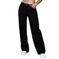 Klyl High Rise Straight Leg Jeans 2024 Cargo Pants Woman Relaxed Fit