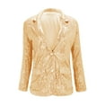 Klyl Summer Open Front Outwear Womens Sequin Casual Long Sleeve Open