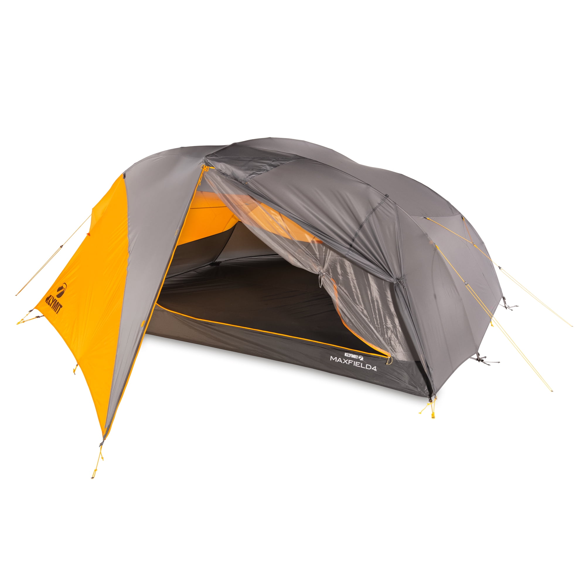 Klymit 09M4OR01D Maxfield 4 Person 3 Season Lightweight Backpacking Camping Tent