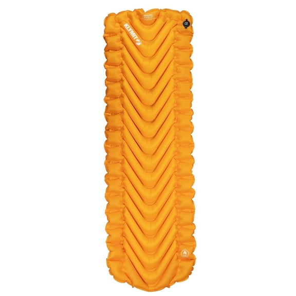 Klymit Insulated Static V2 Sleeping Pad, Lightweight 4-Season Camping Air Mattress for Warmth & Comfort, Saffron