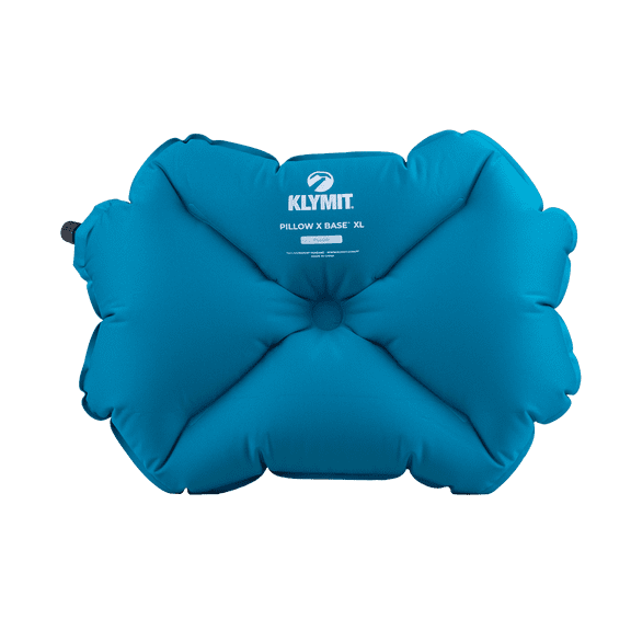Klymit Pillow X Base XL Lightweight Inflatable Camping Travel Pillow, Ocean Depths