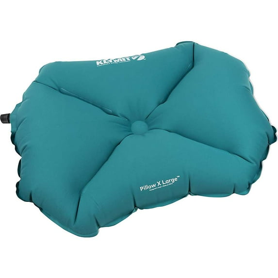 Klymit Pillow X Large Durable Inflatable Camping Travel Pillow, Teal