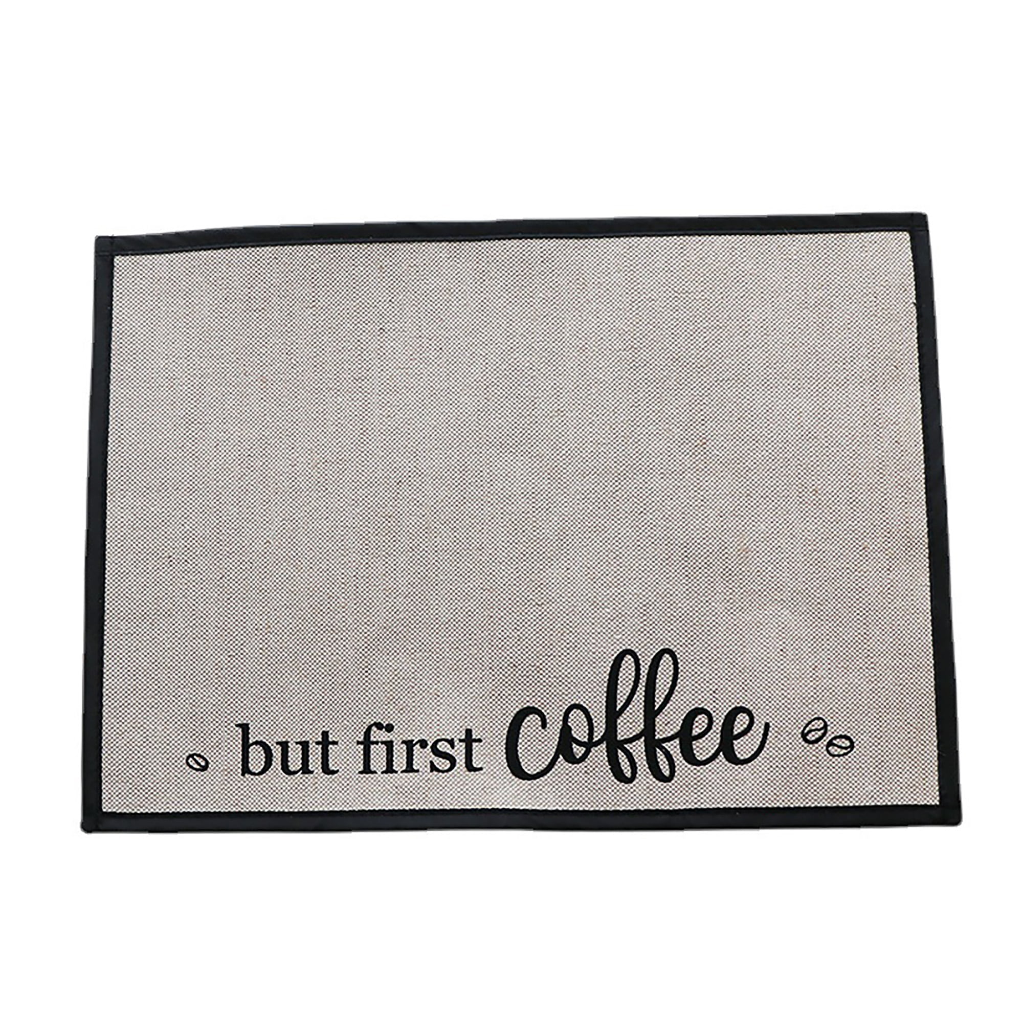 Klzo Coffee Bar Mat Placemat, 20" x 14" Burlap Coffee Cup Mat Coffee