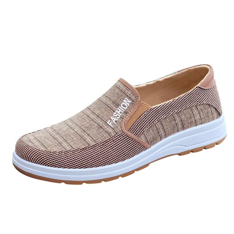 KmaiSchai Lofer Shoes Men Fashion All Season Men Casual Shoes Flat Bottom Round Toe Non Slip Cloth Shoes Solid Color Comfortable Elastic And Shallow Mouth Work Walking Shoes Men Men S Shoe