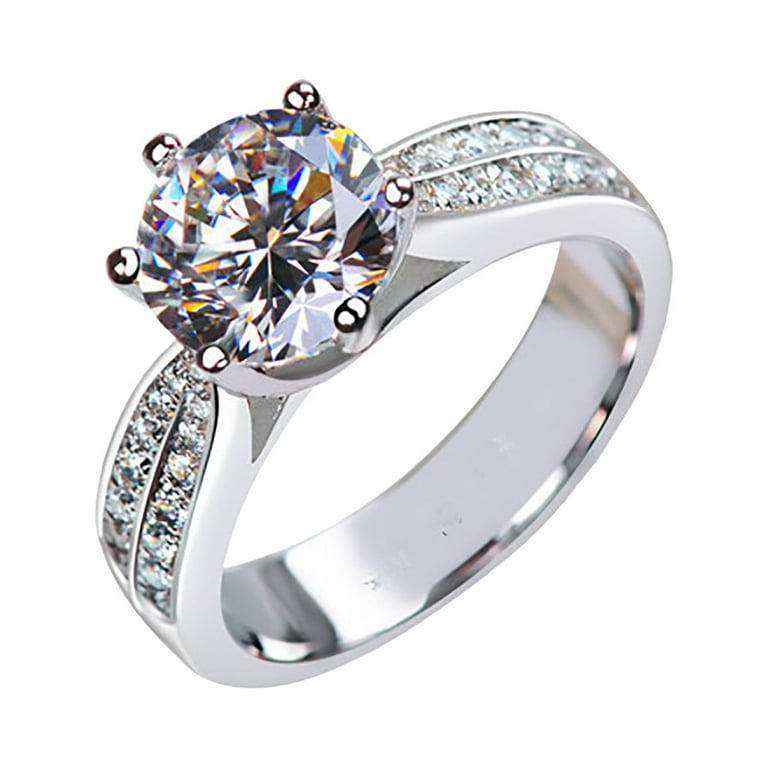 KmaiSchai Thin Gold Ring With Shiny Ring Zirconia Jewelry Ring 
