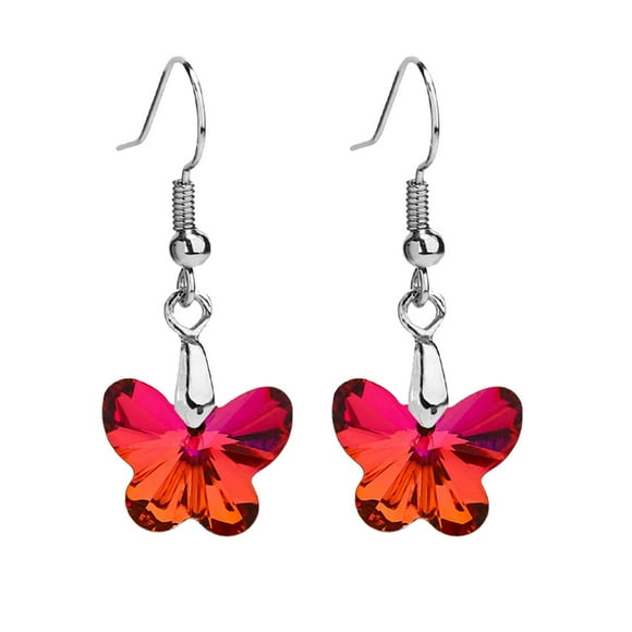 Men Stud Earrings Multicolor Butterfly Drop Earrings Birthday Gift For Women Teen Ear Rings For Women Double Earrings For Two Holes Earrings For Sensitive Ears Earrings For Gir