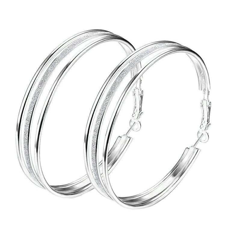Nickel free large hoop earrings discount