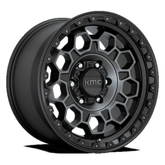 Kmc Km545 Trek 17X8 6X139.7 20Et 71.5Cb Satin Black With Gray Tint Wheel