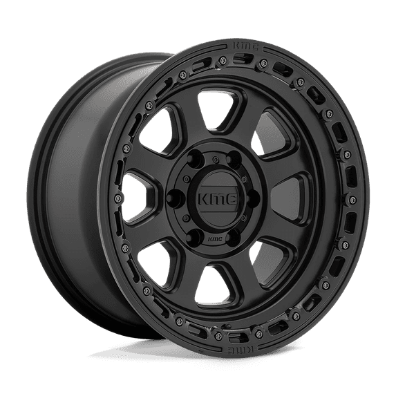 Kmc Km548 Chase 20X9 8X170 0Et 124.2Cb Satin Black With Gloss Black Lip Wheel