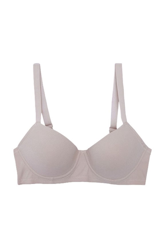 2PC Bras for Women's Push-Up Women's Leopard-Print Front Buckles Underwear No Steel Close Bra