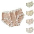 thumbnail image 1 of Kmdttou Up to 30% off!Women's Cream Pants Sweet Girl Underwear Cotton Skin Friendly Breathable Bag High Elasticity Mid Waist Underwear For (Available in Plus Size), 1 of 5