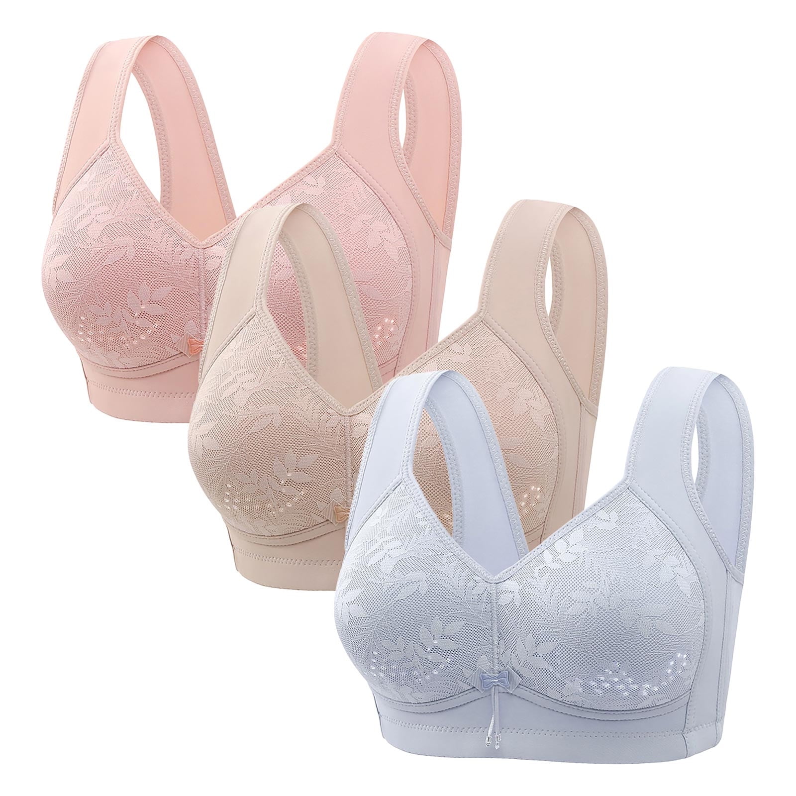 Kmdttou 3PC Mini-mizer Bras for Women Push-Up Sexy Middle Aged And ...