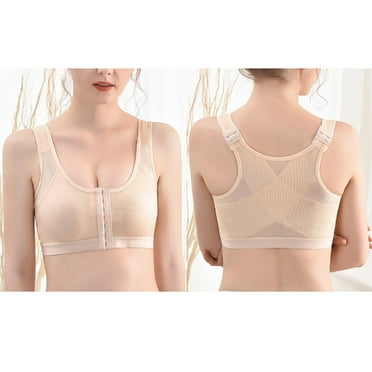 Kmdttou 4PC Shaper-mint Bra Push-Up Full Coverage Comfort Supportive Bra Front Closure Compression Bras For Women High Sports Everyday