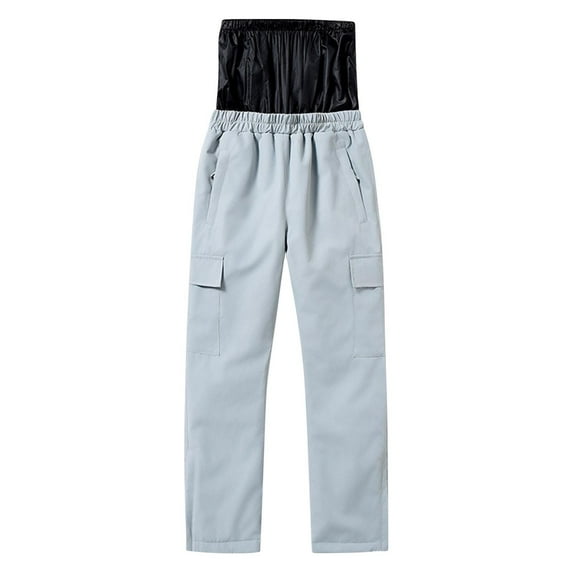 Kmdttou 50% off Clearance! 8-16 Years Children's Solid Color Pocket Ski Pants For Outdoor Windproof Waterproof Warm And Thick Unisex Pants ,Summer Savings!