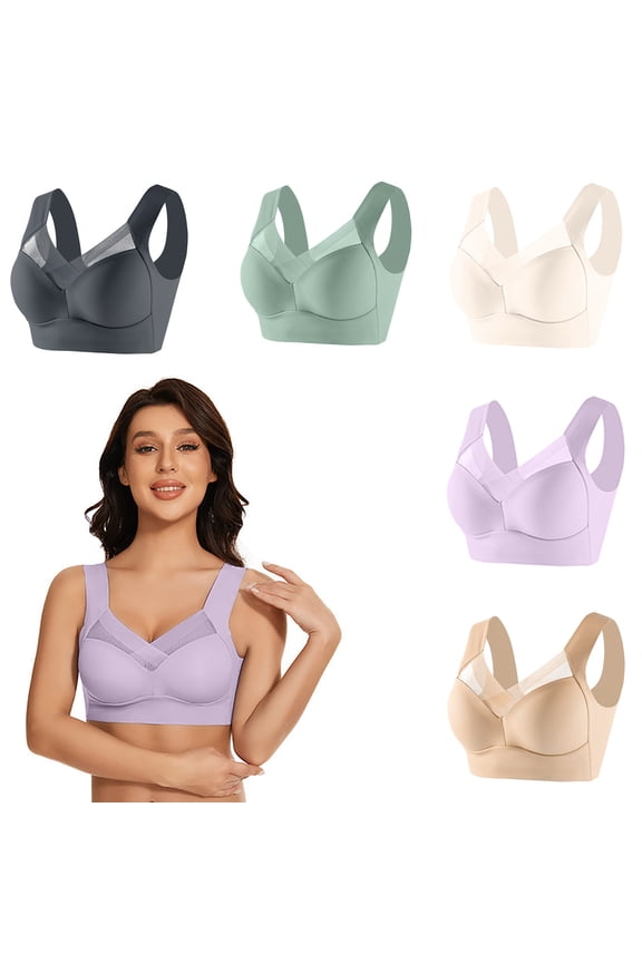 5PC Play-tex 18 Hour Bras for Women Push-Up Strapless Lace Underwear With Thin Side Collection And Daily Bra