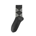 thumbnail image 1 of Kmdttou Ankle Soft Moisture-wicking Socks Men's Winter Splice Color Warm Deodorize And Absorb Sweat Middle Barrel Socks, 1 of 3