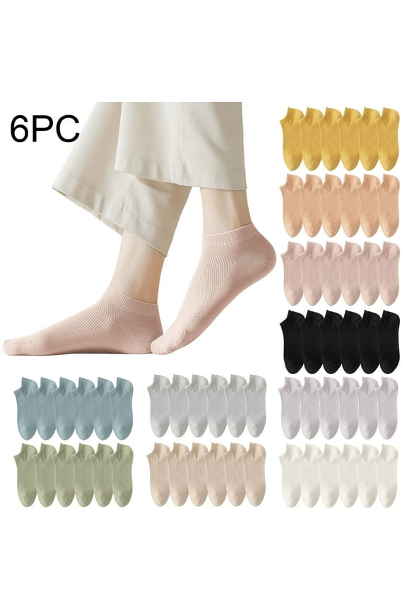 Athletic Running Socks Low Cut Sports Tab Socks 6 Pairs Womens Socks Mesh Ventilation Non Slip Liner Footies Thin Socks Lightweight Socks