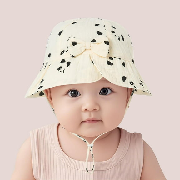 Kmdttou Baby Sun Hat Summer Baby Breathable Solid Color Bucket Hat ,UV Protection Sun Hat Summer 65% off Clearance!