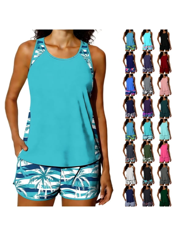 Bathing Suit for Women Solid Color Jumpsuit Bikini Swimsuit Summer 65% off Clearance!
